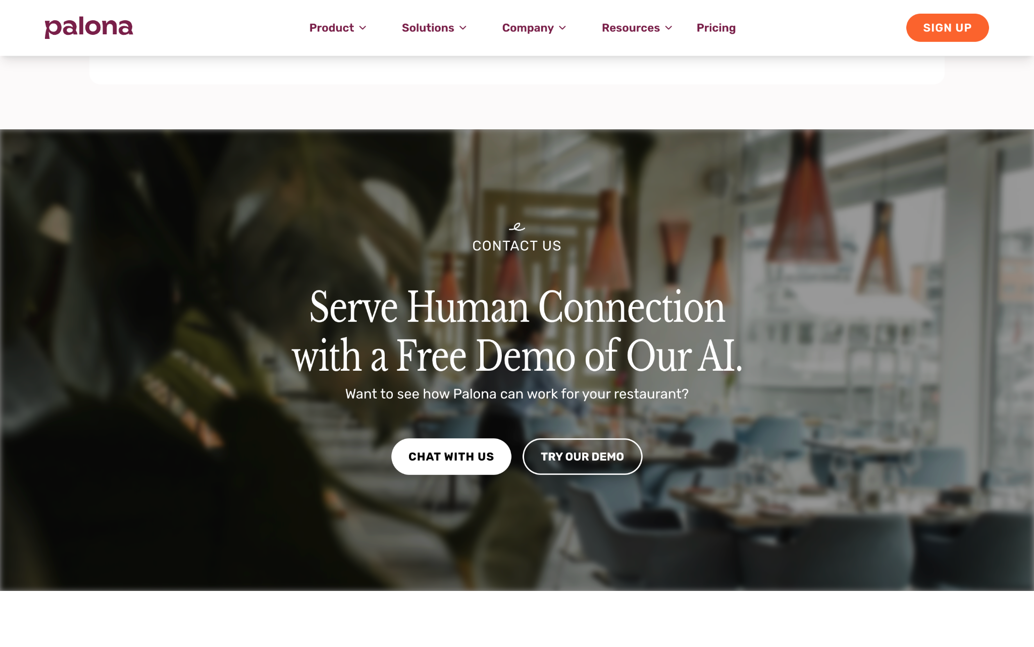 After: stronger CTA hierarchy to drive demo scheduling